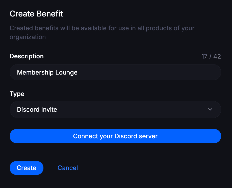 Discord Benefit - Connect Server