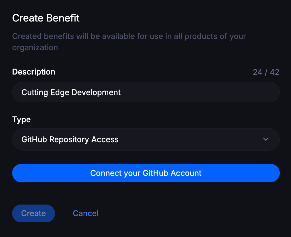 GitHub Repository Benefit Form